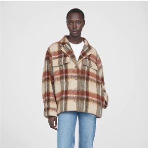 NWT Anine Bing Flynn Plaid Jacket